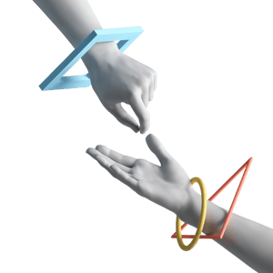 render-3d-manos-maniqui-blanco-pulseras-geometricas-aisladas-sobre-fondo-liso